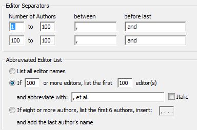 Stili: Author List & Name Form