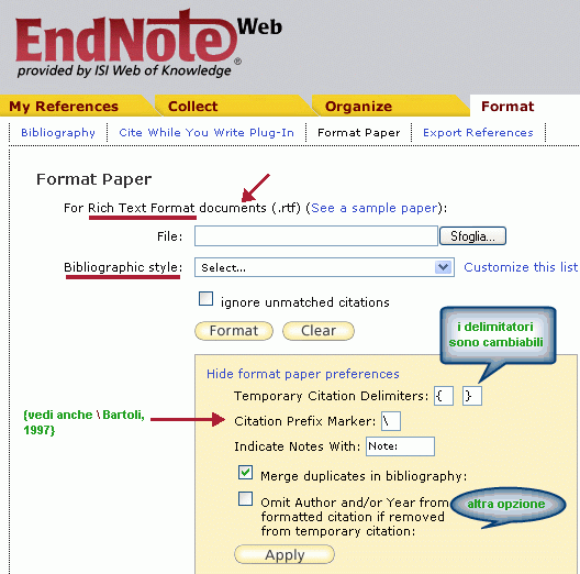 Formattare un file RTF