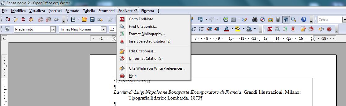 Formattare un dattiloscritto: CWYW cite while you write