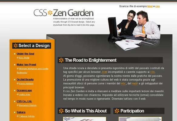 Schermata di CSS Zen Garden